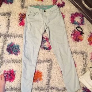 Good as new, teal, jeans, soft, no stains or tears
